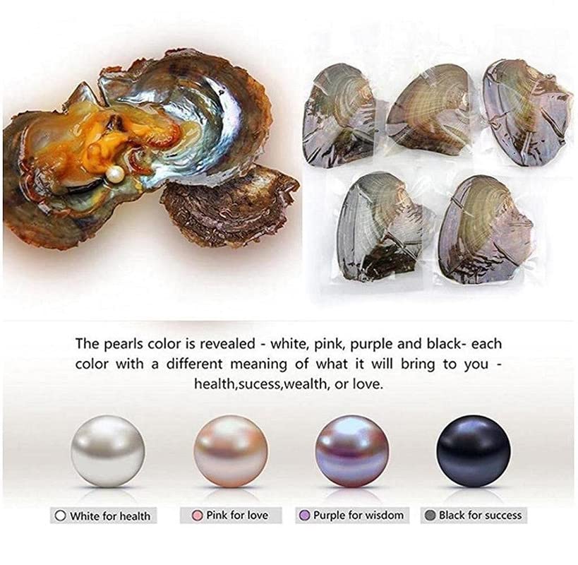 Image of YBN Metal Wish Love Pearl in Oyster Pendant Necklace with Earrings for Girls