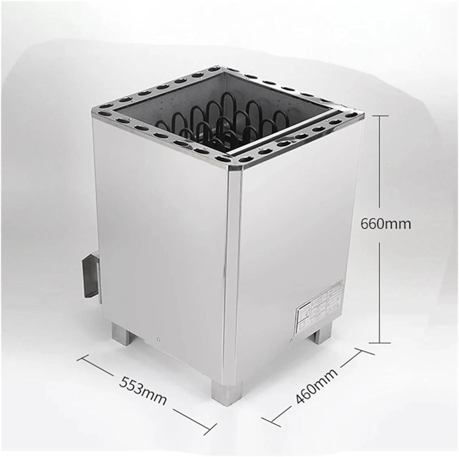 Electric Sauna Heater Stove External Controller Stainless Steel Spa Sauna Room Steam Generator Sauna Heaters with Digital Control with Water Shortage and Overheating Protection(15KW 220)