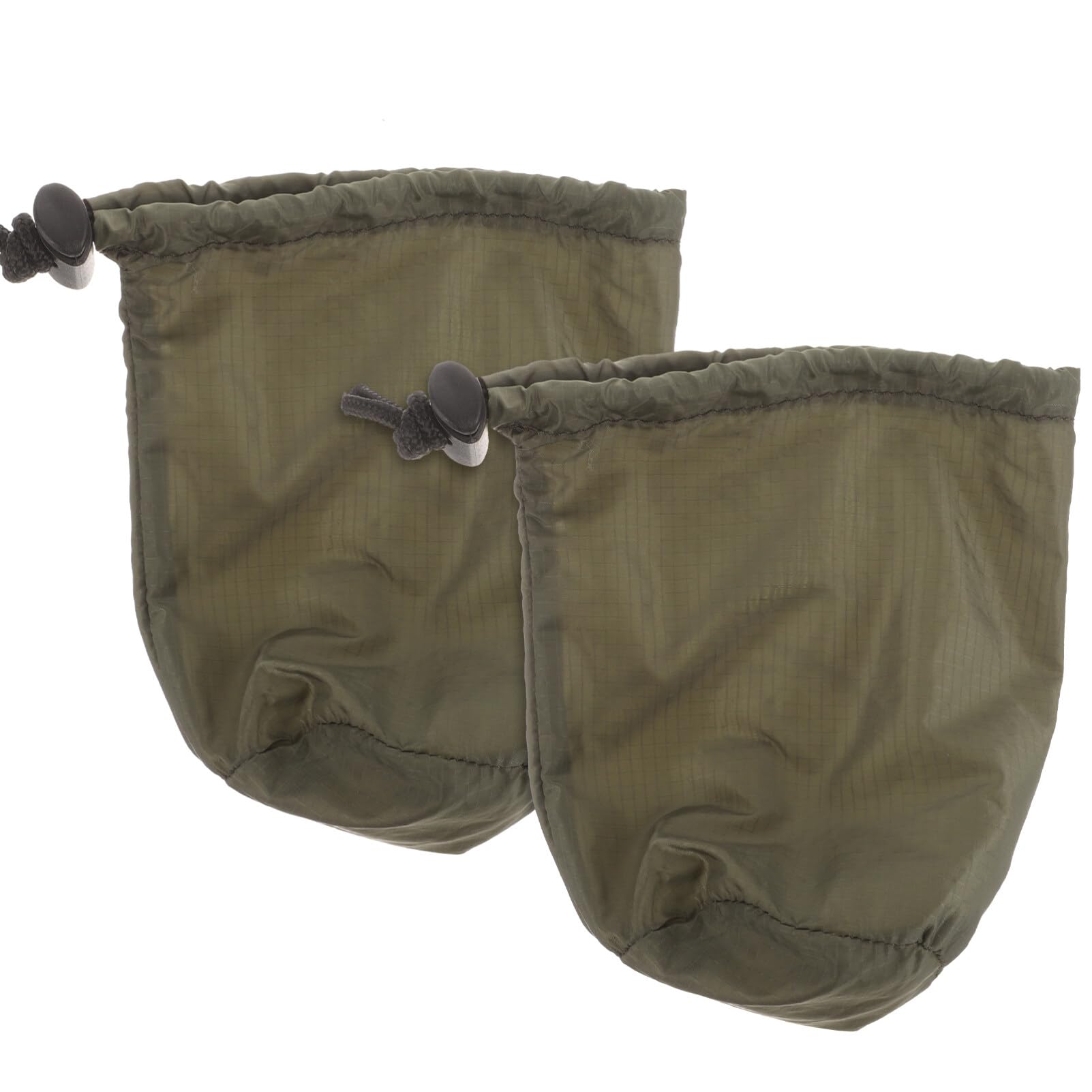 Kisangel 2pcs Drawstring Stuff Sacks Nylon Compression Stuff Sack Sleeping Bag Storage Sack Organizer for Camping Bag Backpacking Travelling Hiking