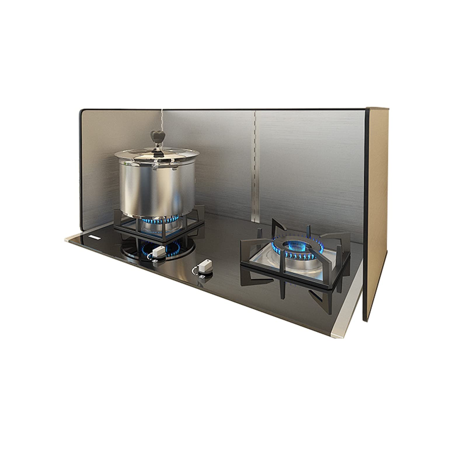 Cooking Splash Guards, Oil Splash Guard, Nonstick Oil, Oil Splatter Screen Board, Folding Stainless Steel Splatter Guard, Grease Splatter Guard, for Gas Stoves and Frying Pans ( Size : 50x80x45cm )