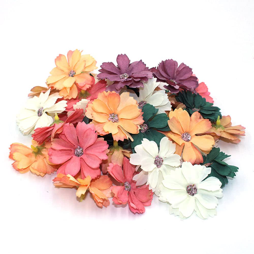 DH EYB Lot De 50 Fleurs Artificielles En Soie Pour Décoration De