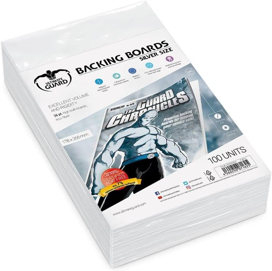 Comic Backing Boards (Silver Size, Pack of 100)