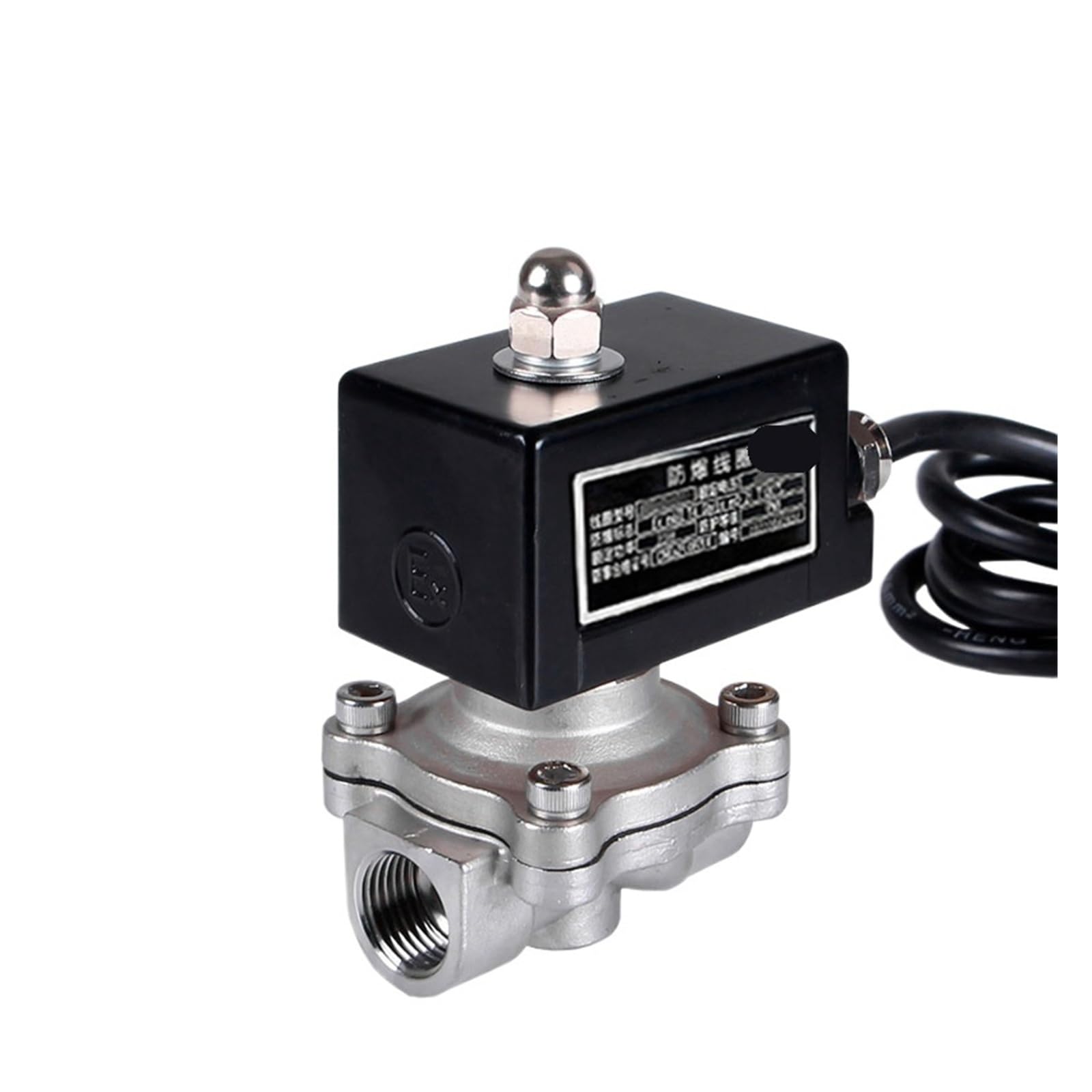 DENIUCDD 1/2" Normally Closed Explosion Solenoid Valve DN15 304 Stainless Steel Solenoid Valves for Gas