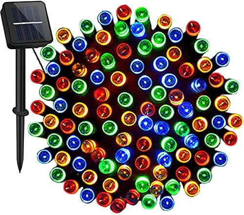 Solar Christmas Light String, 5M 20LED Solar Fairy Lights Outdoor Solar Christmas Lights 8 Modes Waterproof Solar String Lights for Garden Party Xmas Tree Christmas Decoration (Multicolor)