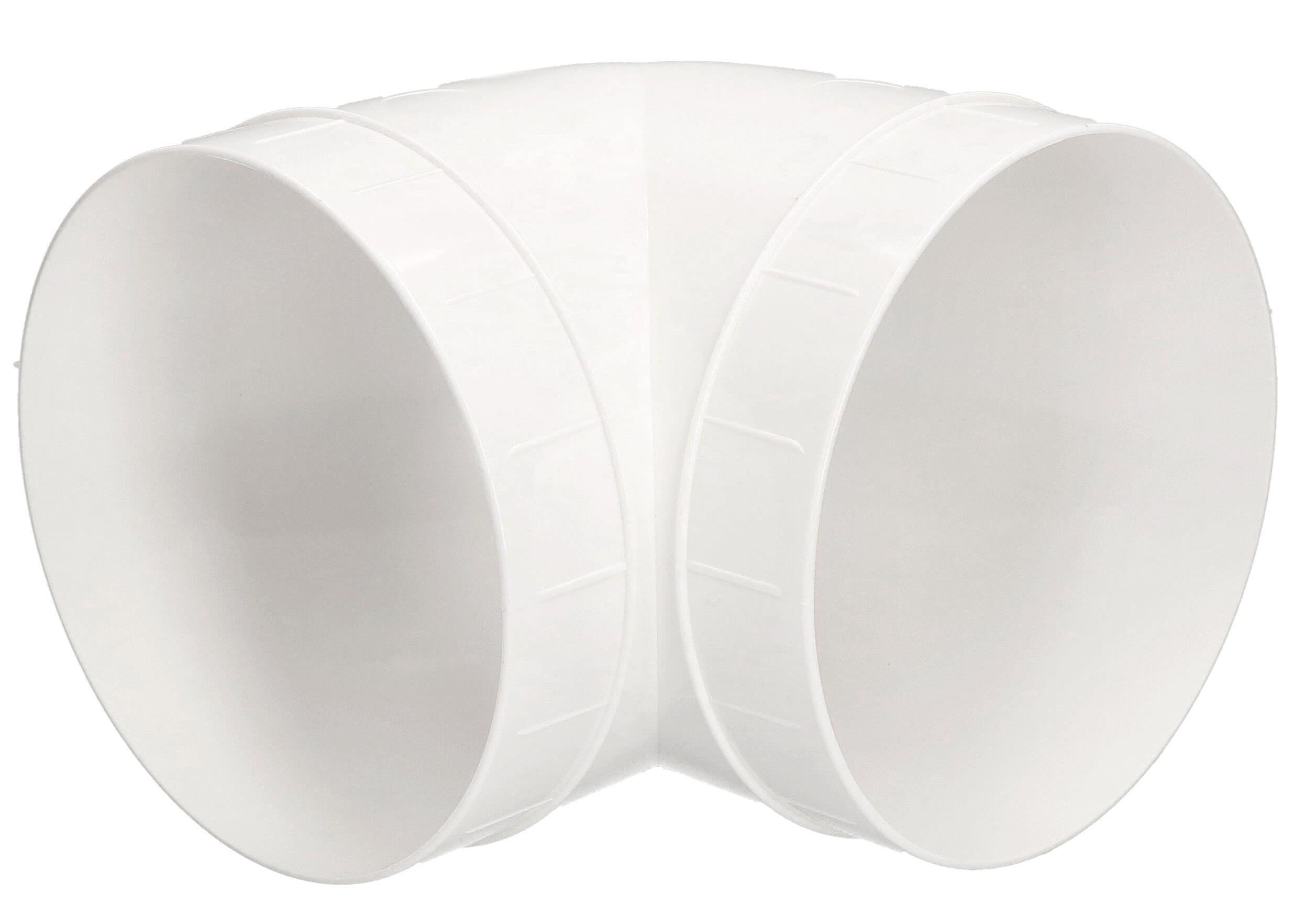 KOTARBAU® Złączka rurowa Ø 150 mm Kolanek 90° Plastik Biały