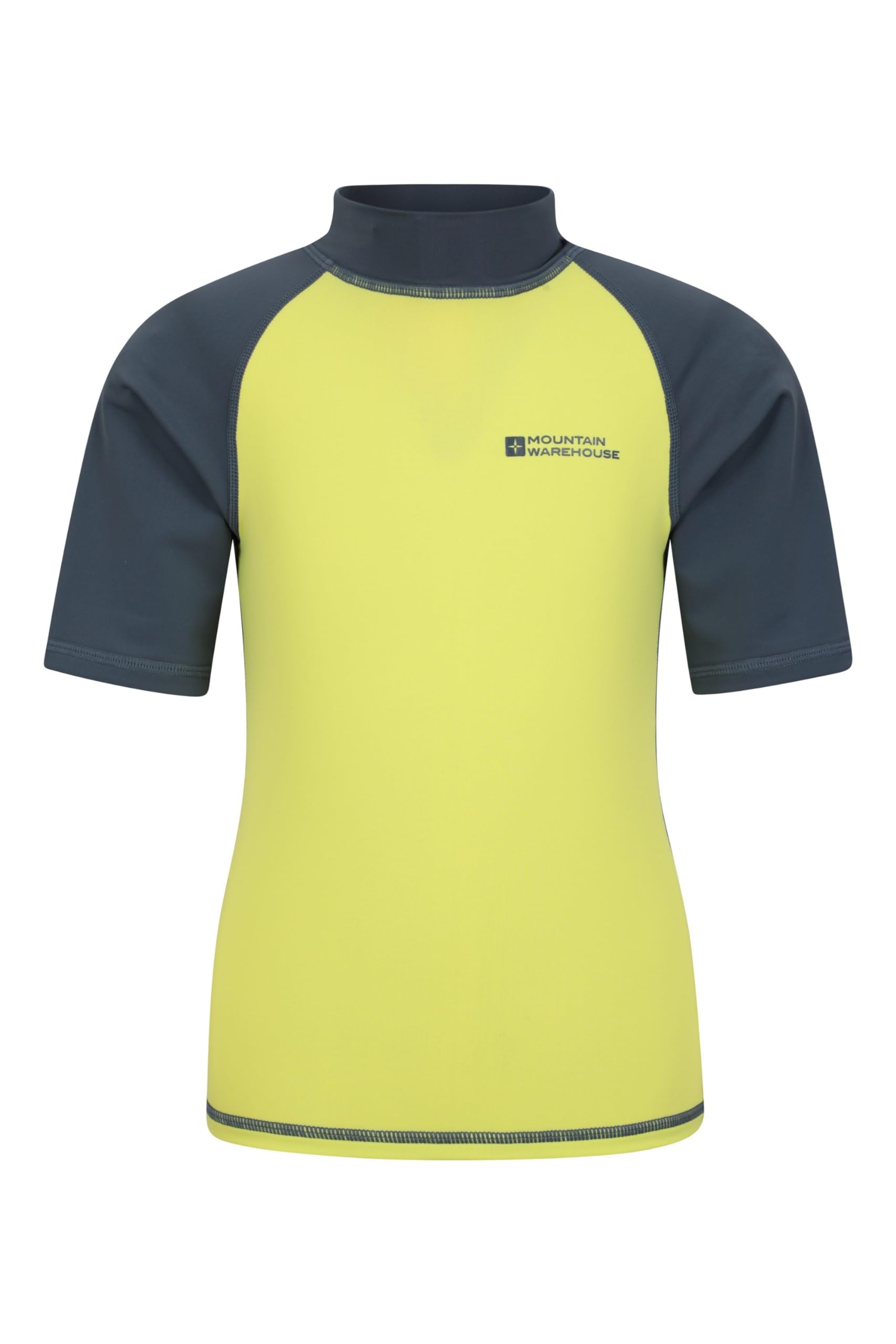 Mountain WarehouseShort Sleeves Kids Rash Vest - UPF50+ Sun Protection Rash Guard, Fast Dry, Flat Seams Childrens Top - for Spring Summer, Swimming