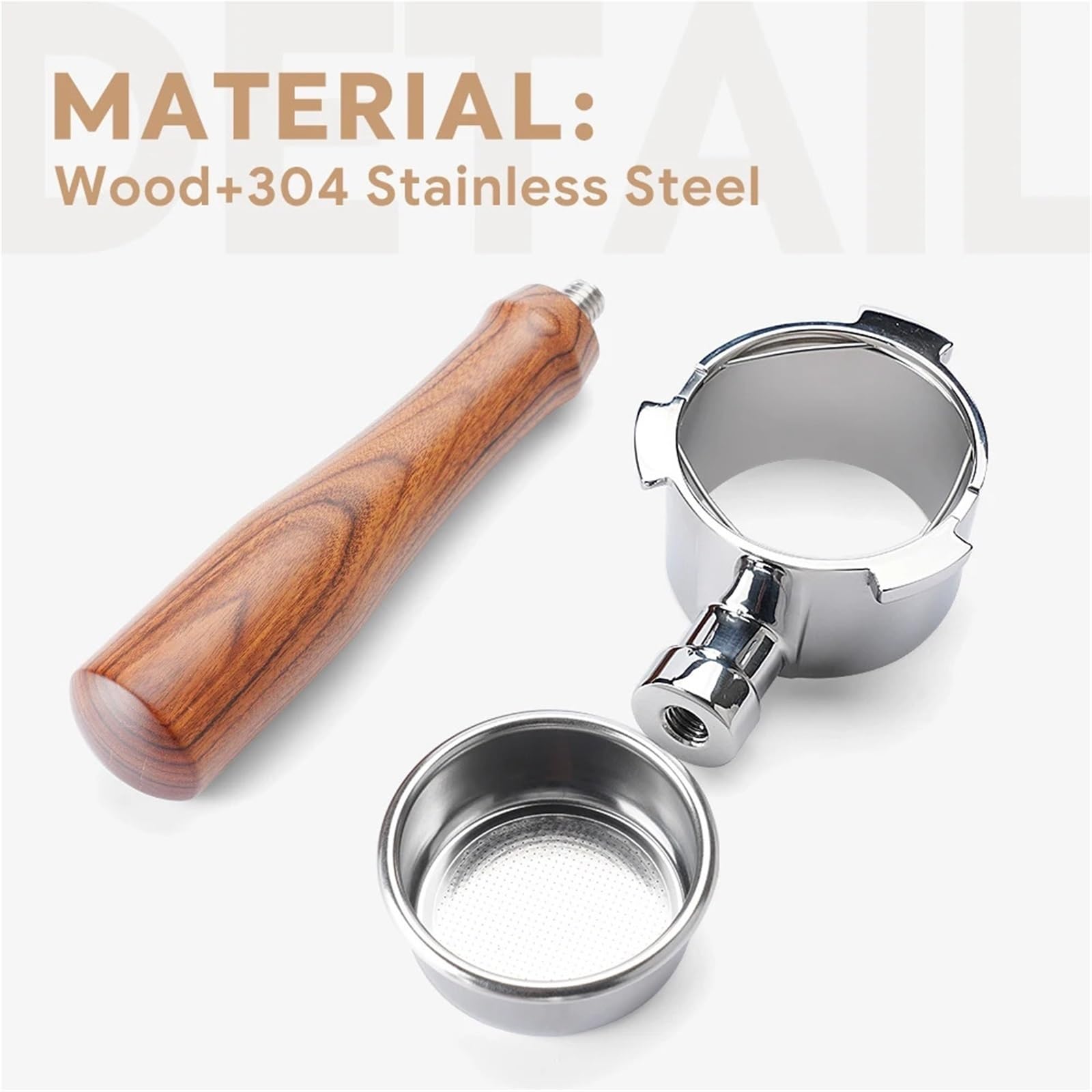 1 unidad de portafiltro repuesto for cafetera espresso, compatible con accesorios for máquinas café para Café(58mm)