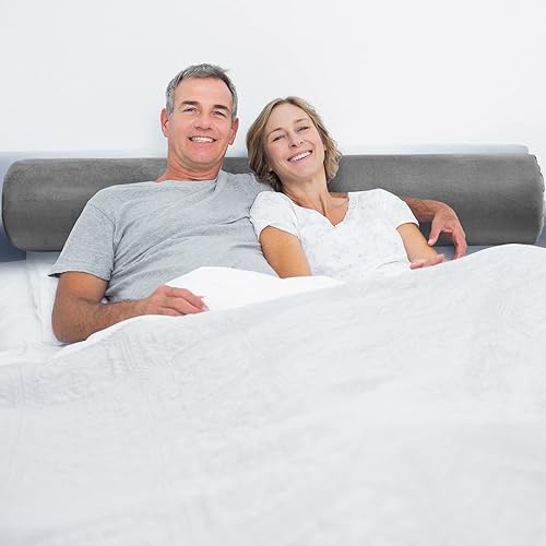 Miniatura 6 de Wesiti 2 almohadas de cuerpo redondo de 47 x 7.48 pulgadas de largo con funda extraíble lavable de espuma viscoelástica, almohada cilíndrica para