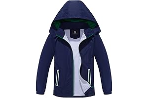 SaphiRose Teen Rain Jacket: Waterproof Mesh Coat for Young Explorers