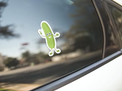 Miniatura 5 de Pickle - Calcomanía impermeable de 4 pulgadas para ventana de pared, auriculares de música vegana, abeja, orgullo vegetariano, natural, hippie,