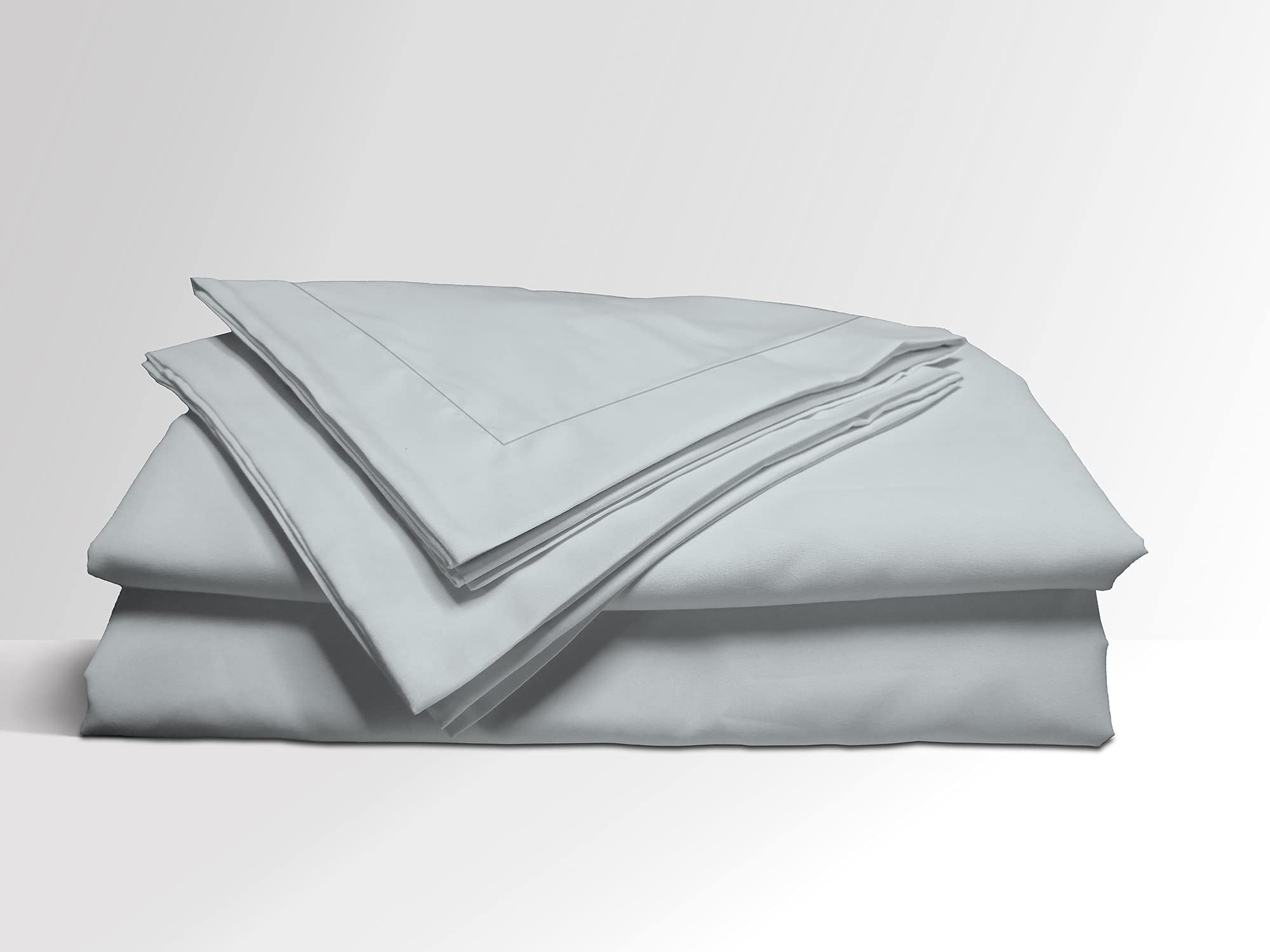 King Size Duvet Cover 3 Piece Set - Ultra Soft and Breathable Bedding Comforter Cover Set Double Washed Microfiber with Comforter Cover and 2 Pillow Shams, Ice Blue