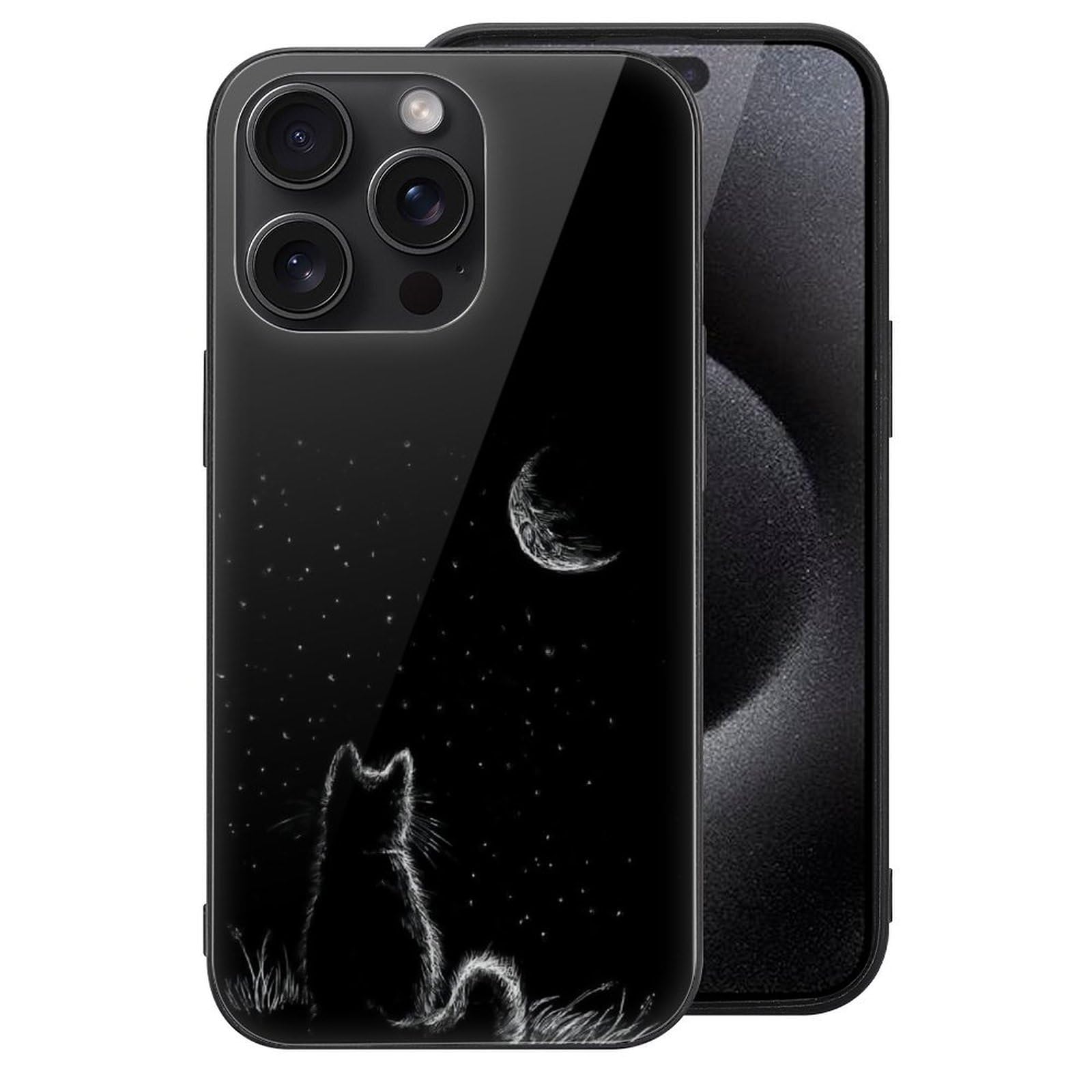 Amazon.co.jp: iPhone15 Pro Max 用 ケース 黒猫 ねこ 猫柄 かわいい
