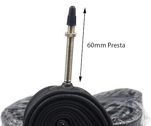 Miniatura 2 de 700 tubos interiores de bicicleta de carretera 28-32c, válvula Presta de 2.362 in, tubo interior de butilo de calidad premium, paquete de 6 con 2