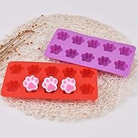 Vista 3 de Cozihom Dog Paw Shaped Silicone Molds, 10 Cavity, Food Grade, for Chocolate, Candy, Cake, Pudding, Jelly. 4 Pcs
