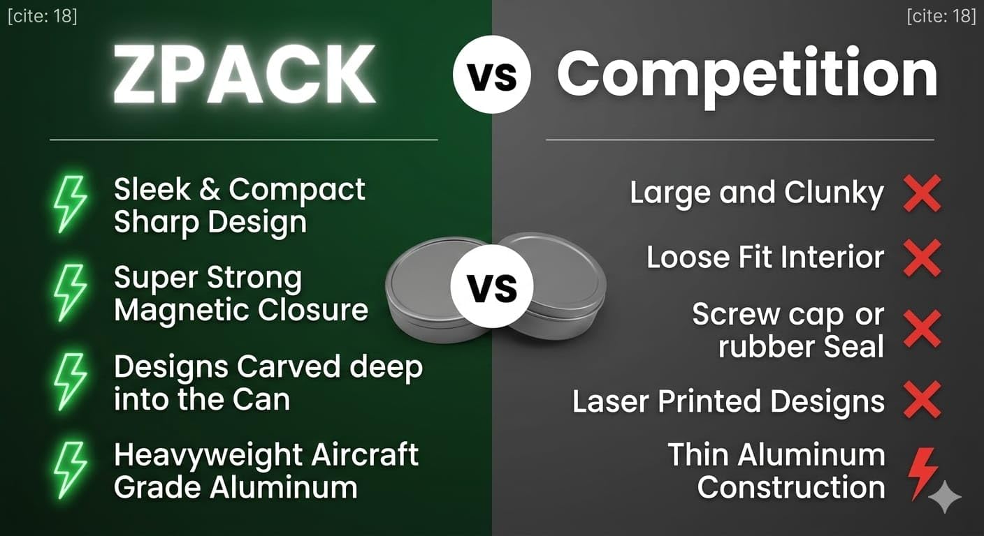 ZPACK Upper Deckys | Metal Can | Metal Container | Pouch Container