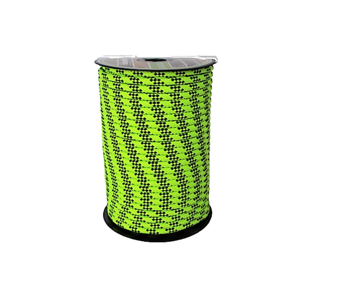 Cordamarket 8 mm Corde de drisse, Unisexe, Vert Fluo, 50 m