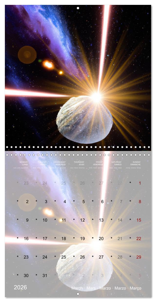 Galaxie cosmique (Calendrier mural carré 2026 30x30 cm) Calendrier double avec une page pour vos prises de notes: Le monde fascinant de l'univers