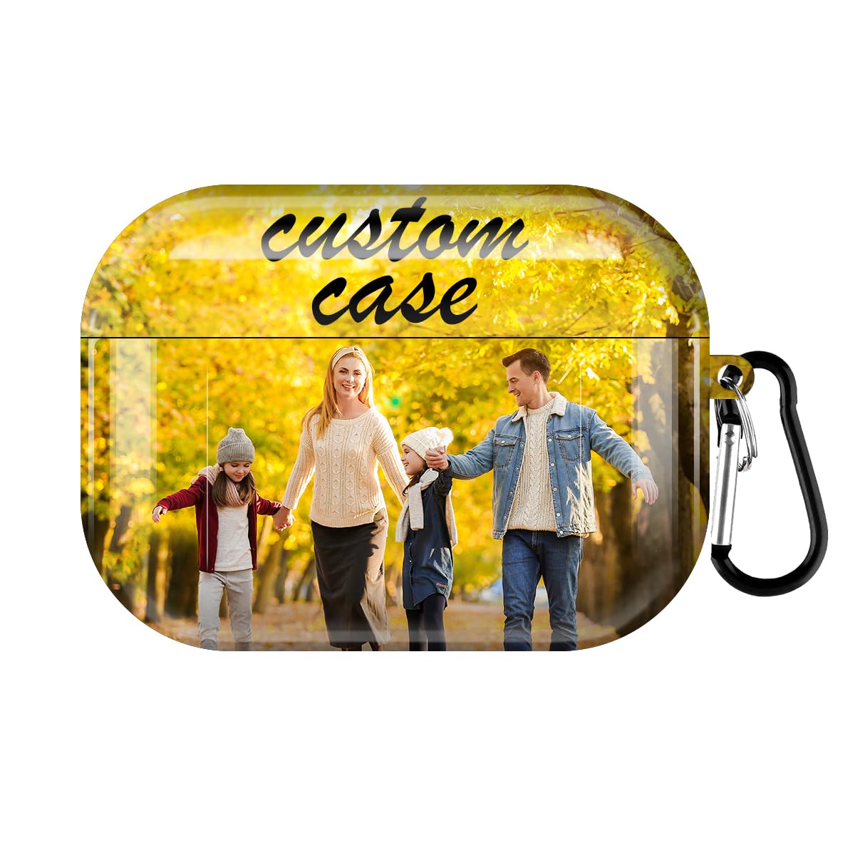Custom Photo Case for Airpods Pro 3 2025/4/Pro 2/Pro/3rd Gen with Secure Lock & Keychain Personalized Full-Wrap Glossy Premium Print Picture Text Name