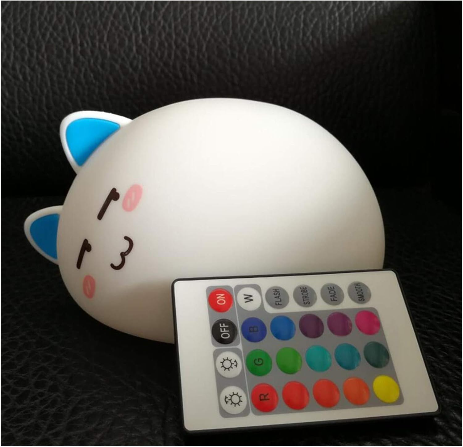 Amazon.co.jp 夜の光 かわいいナイトライトシリコーンタッチセンサー7色の猫ナイトランプキッズベビーベッドルームデスクトップ