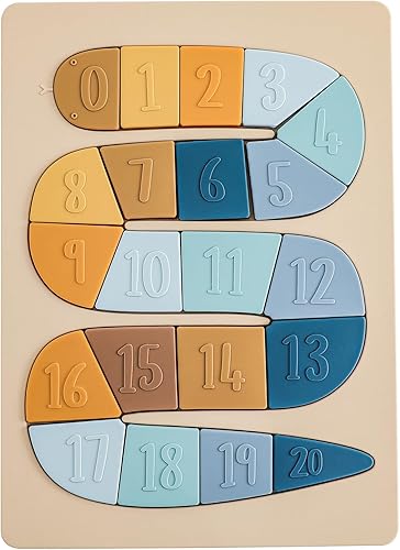 Miniatura 1 de TinyHalo Rompecabezas de números de silicona para niños pequeños de 3 a 5 años, juguete Montessori para niños, juguete educativo de aprendizaje con