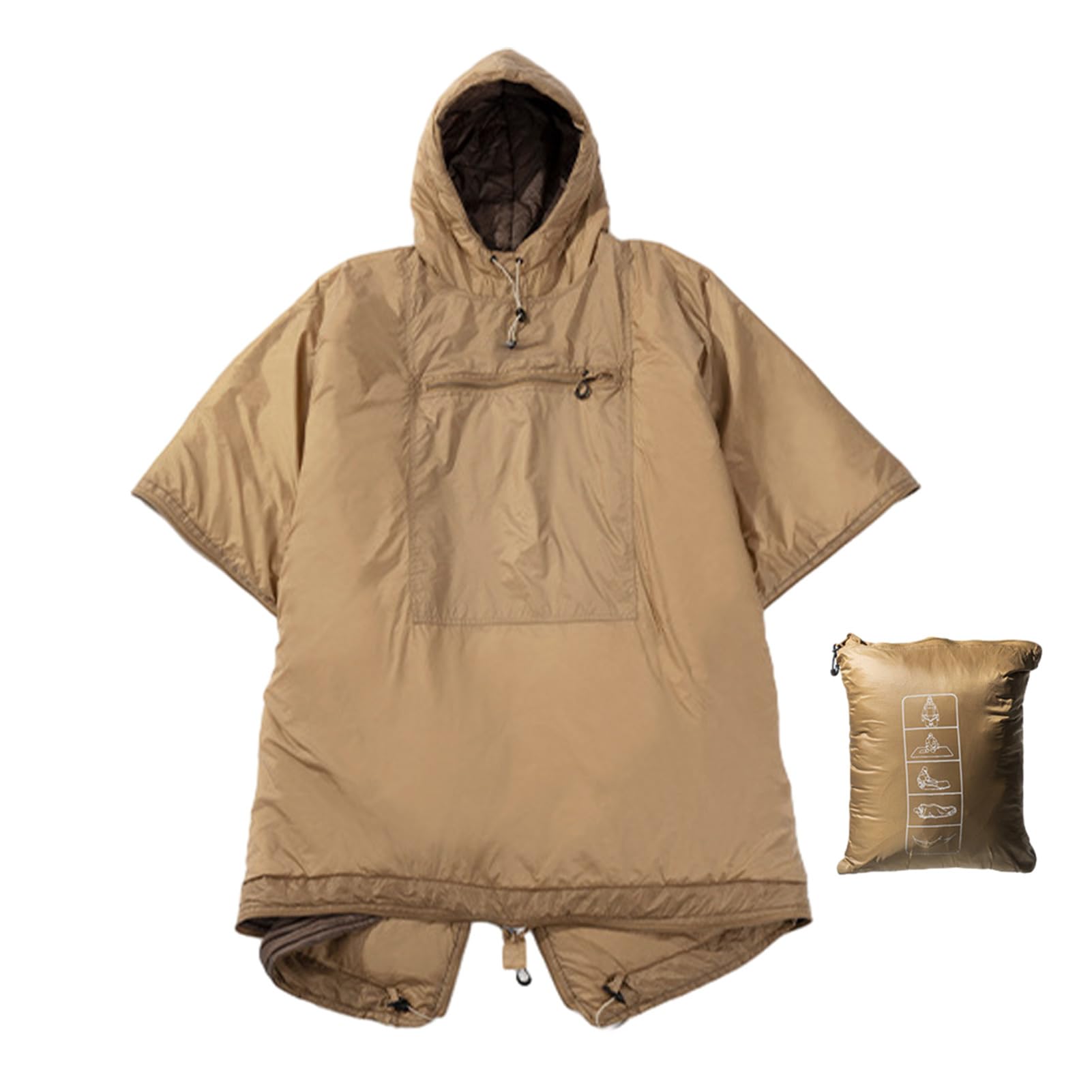 Couverture De Camping Polyvalente – Se Transforme En Sac De Couchage, Poncho, Couette, Oreiller – Ultra Compacte !