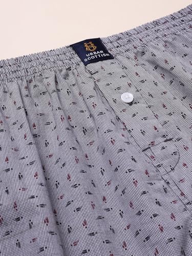 Image of Urban Scottish Men's Boxer Pants 100% Cotton Material with A Stylish Print Soft and Stretchy Elastic Waist Band Dynamic Movement and Hardwearing Stitching Breathable with A Gentle Snug Fit