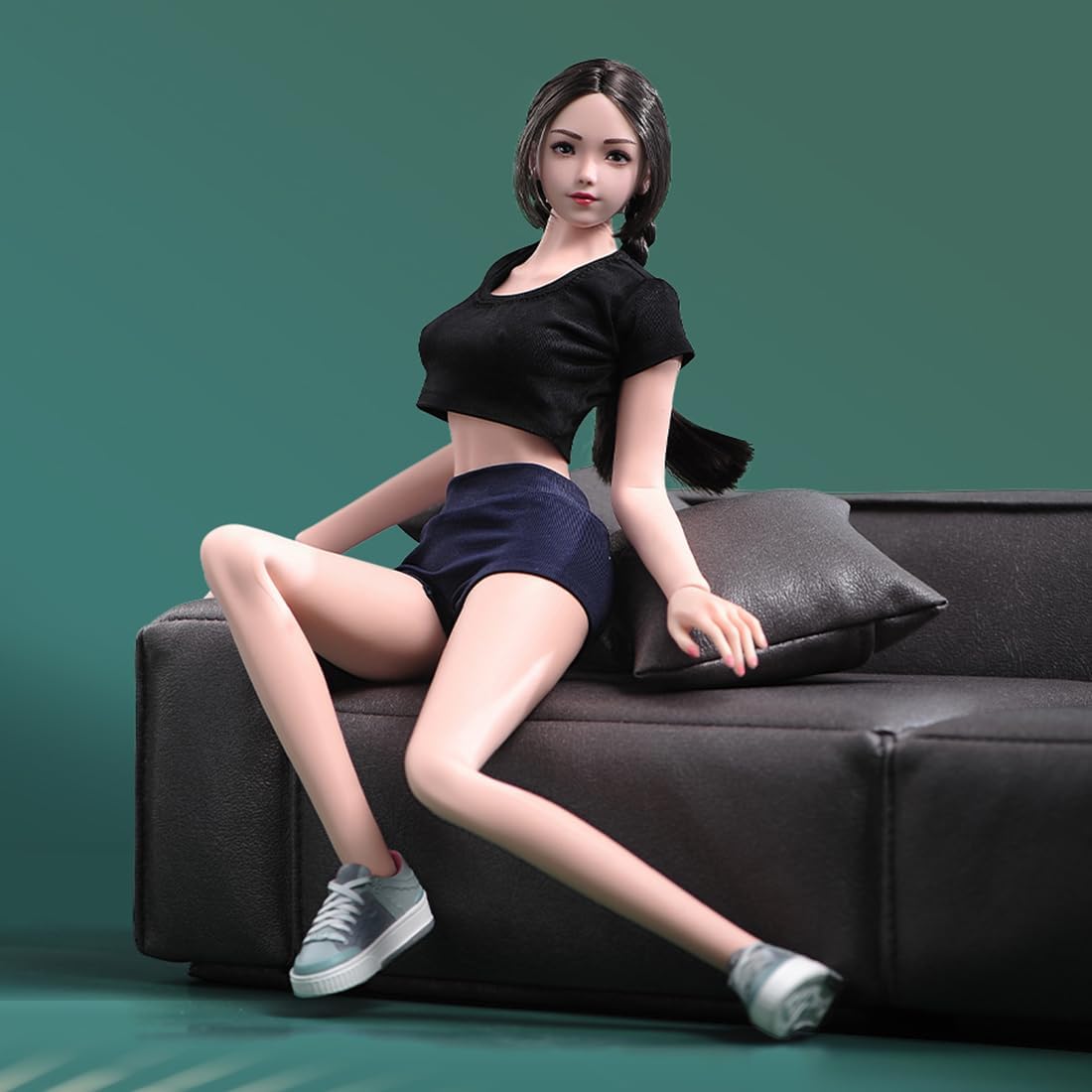 1/6 Scale Female Body, 12inch Super Flexible Seamless Model Slender Female Action Figure Body Doll with Detachable Feet & Hands Accessory (Normal Skin)