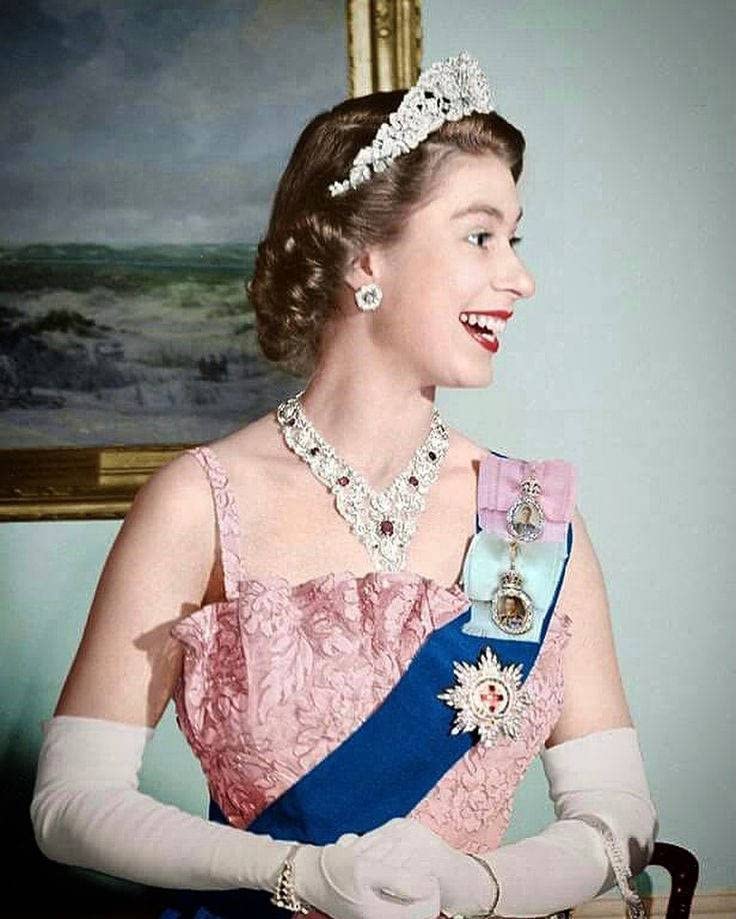 TYmall Metal Poster Plaque Portrait Queen Elizabeth II In Pink Satin Dress  London, England, UK Tin Wall Plaque For Home Living Room Pub Decor  12X16Inch : Amazon.co.uk: Home & Kitchen