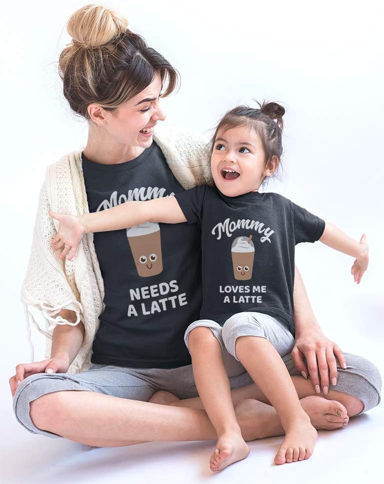 Tstars Mommy Needs a Coffee Matching Outfits for Mother Daughter Son Mom and Me Shirts