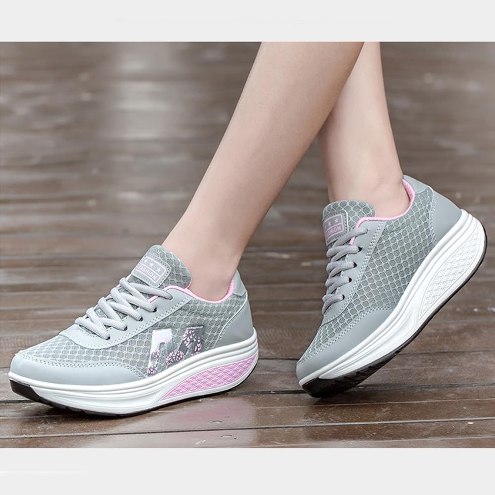 Sneaker Donna Dimagrante Passeggio Scarpe Ginnastica Fitness Cunei Piattaforma Scarpe da Camminata