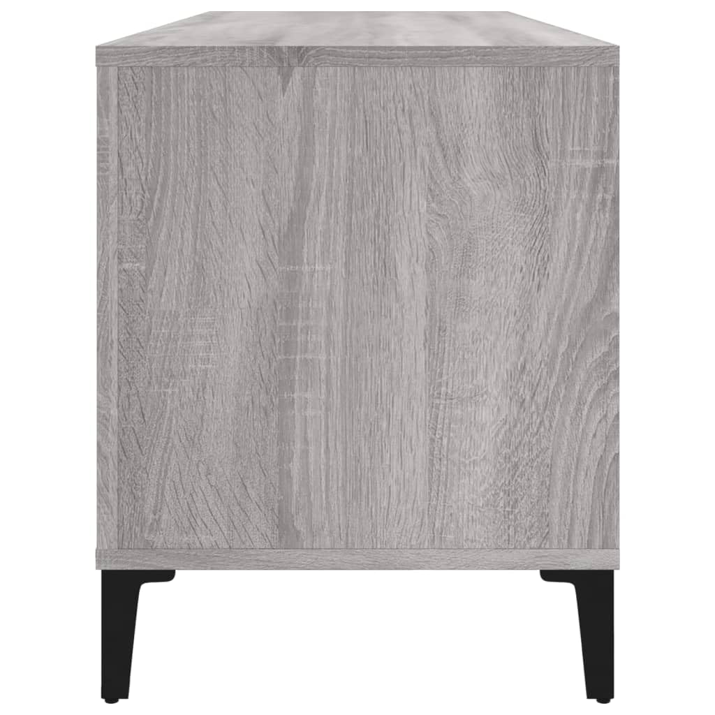 vidaXL Mobile Porta Dischi Grigio Sonoma 100x38x48cm Legno Multistrato, Mobile per Giradischi, Porta Dischi, mobiletto Porta vinili