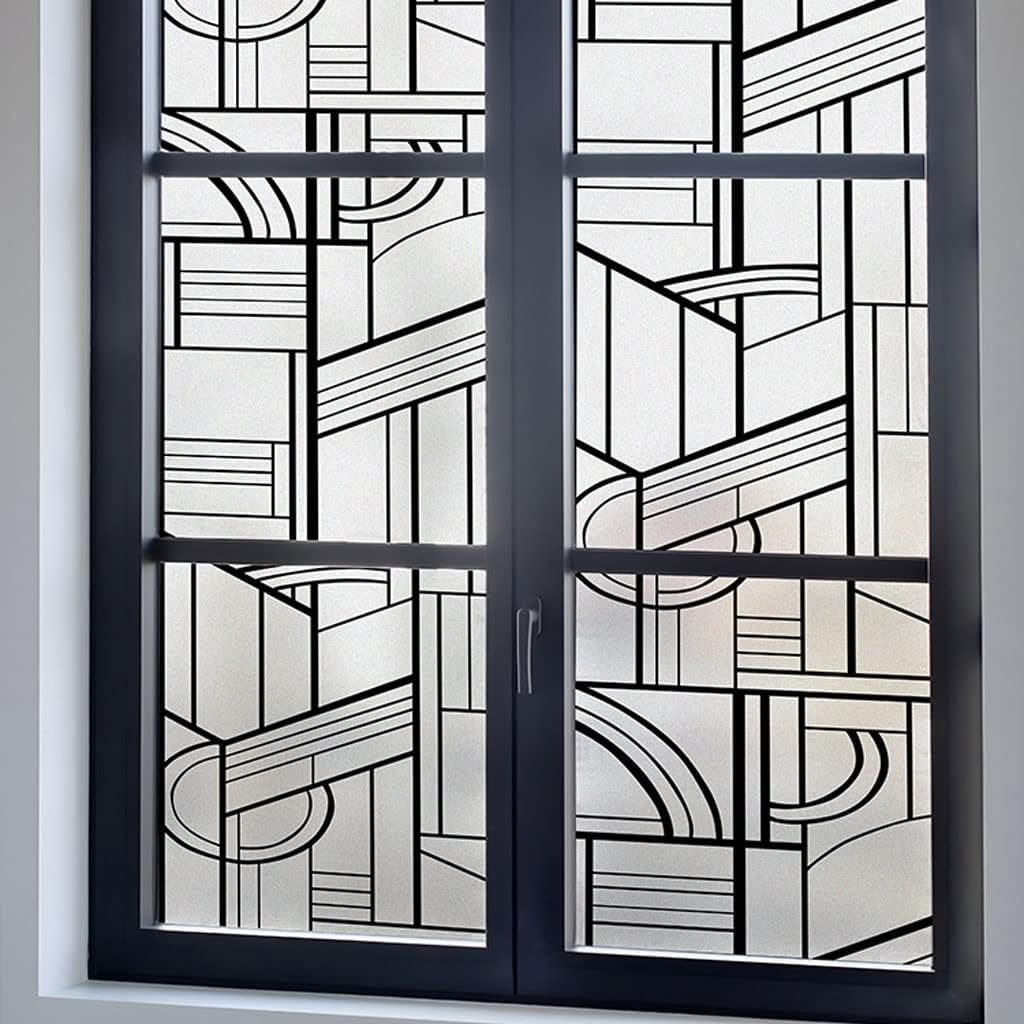 Window Privacy Film Creative Decorative Frosted Glass Sticker Bathroom Toilet Window Film Bathroom Anti-peep Cellophane Shading Film Decorative Window Film(40 * 200cm)