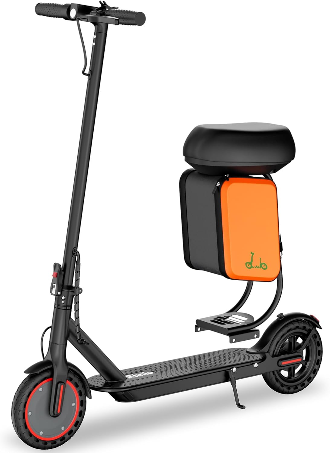 Electric Scooter with Seat – 19MPH & 21-Mile Range, 350W Motor, 8.5″ Solid Tires with App Control & Dual Brake System – Folding Commuter E-Scooter for Adults,Teens and Big Kids