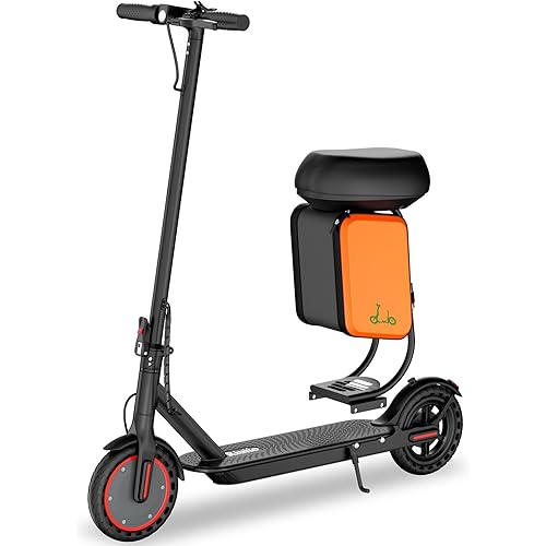 Electric Scooter for Adults - 19MPH & 15/21-Mile Range, 350W Motor, 8.5" Solid Tires with App Control & Dual Brake System - UL2272 Certified Folding Commuter E-Scooter for Adults (Optional Seat)