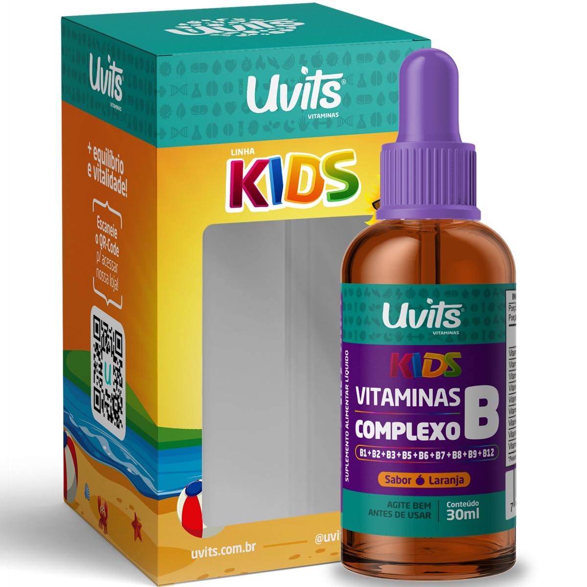 Vitaminas Complexo B Kids 30ml Liquida Doses - Uvits | Amazon.com.br