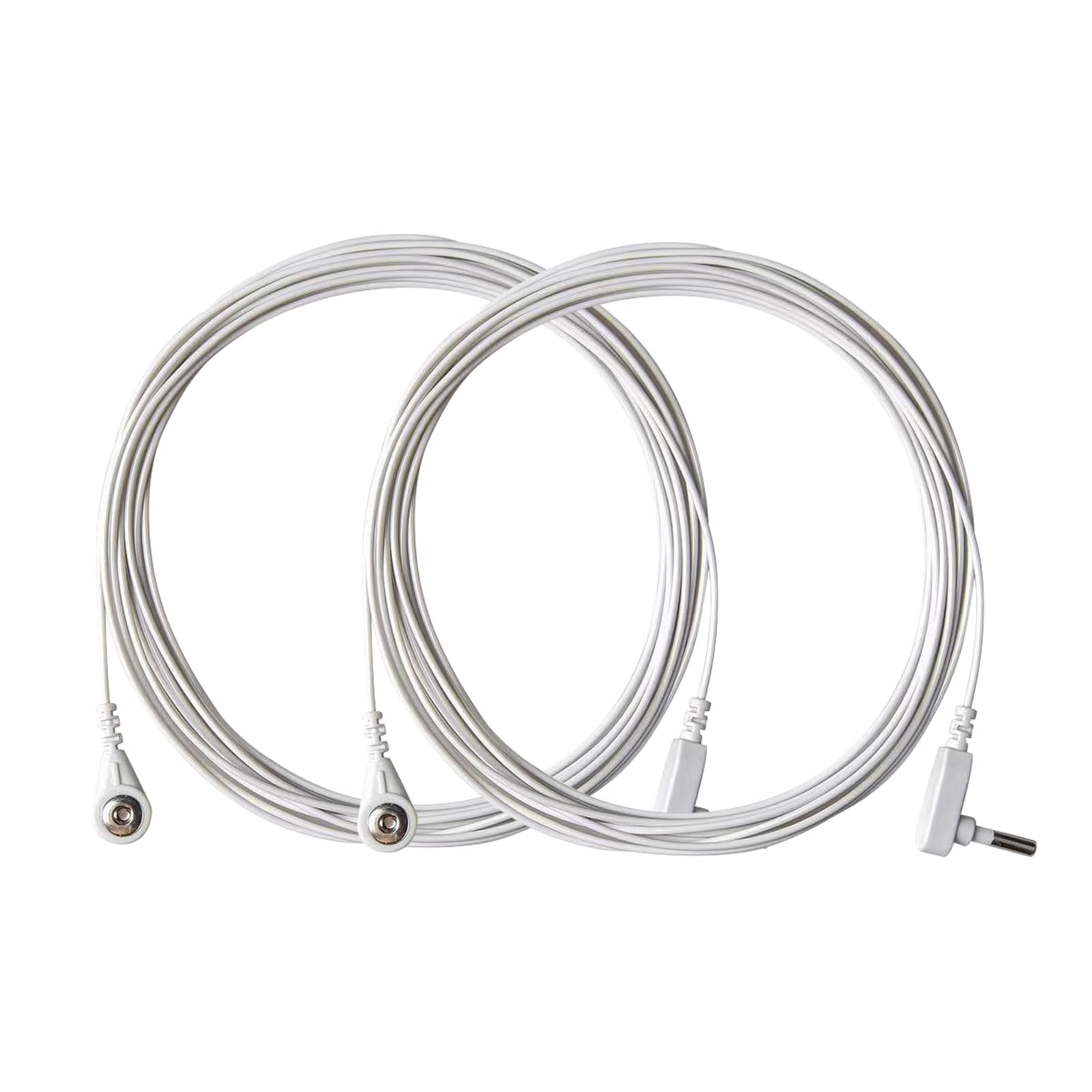 2 Pack Grounding Cords for Grounding Products, Grounding Mat Wire, Grounding Mat Cord, Grounding Sheet Replacement Cord. Fits All Popular Brands White, 15 Feet