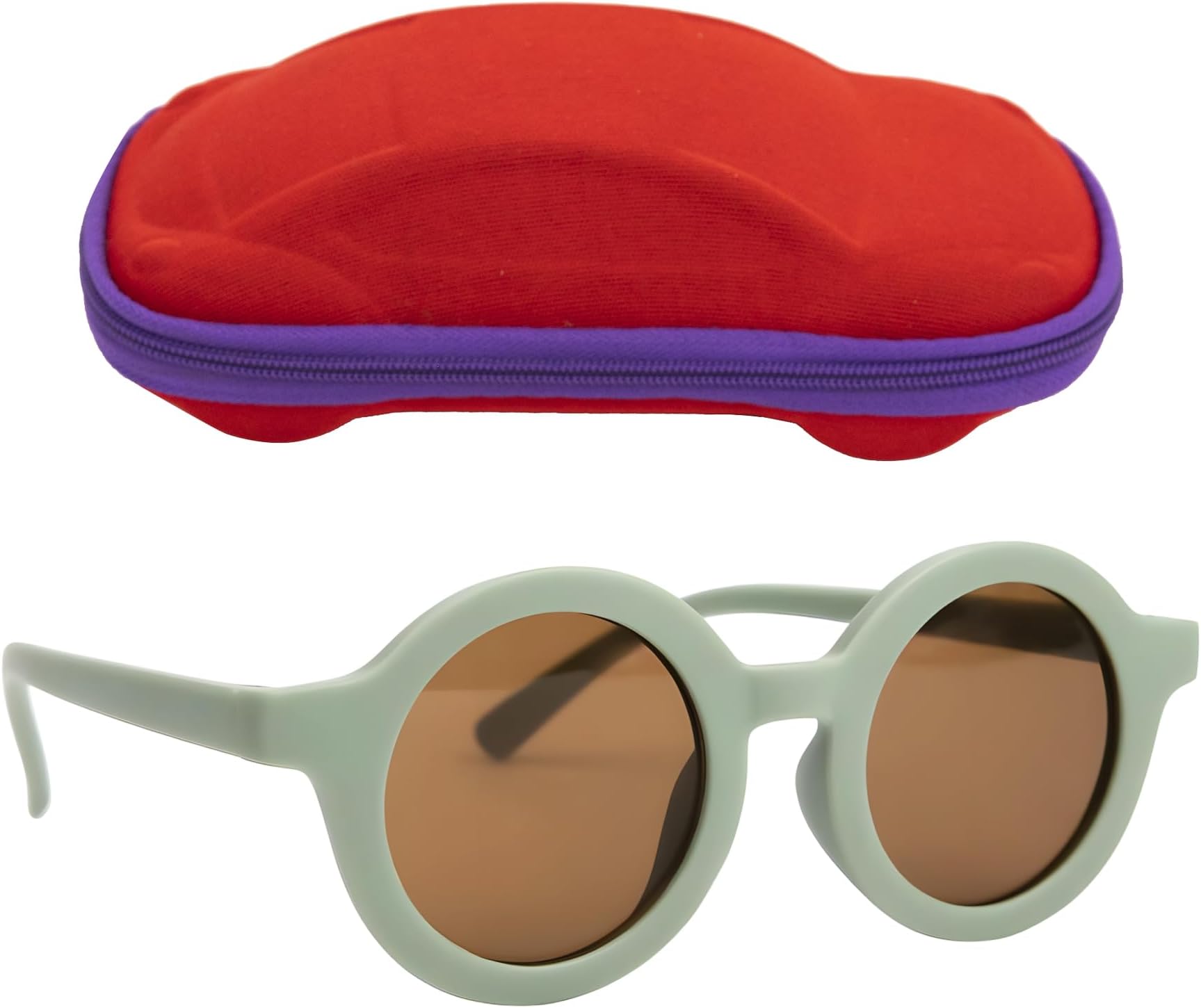 Plastic Classic UV Protected Round Shaped Stylish Plastic Sunglass Mirror Sunlight Goggles Eyewear, Sunglasses Baby Boys & Girls, 2-6 Years (Set of 1)