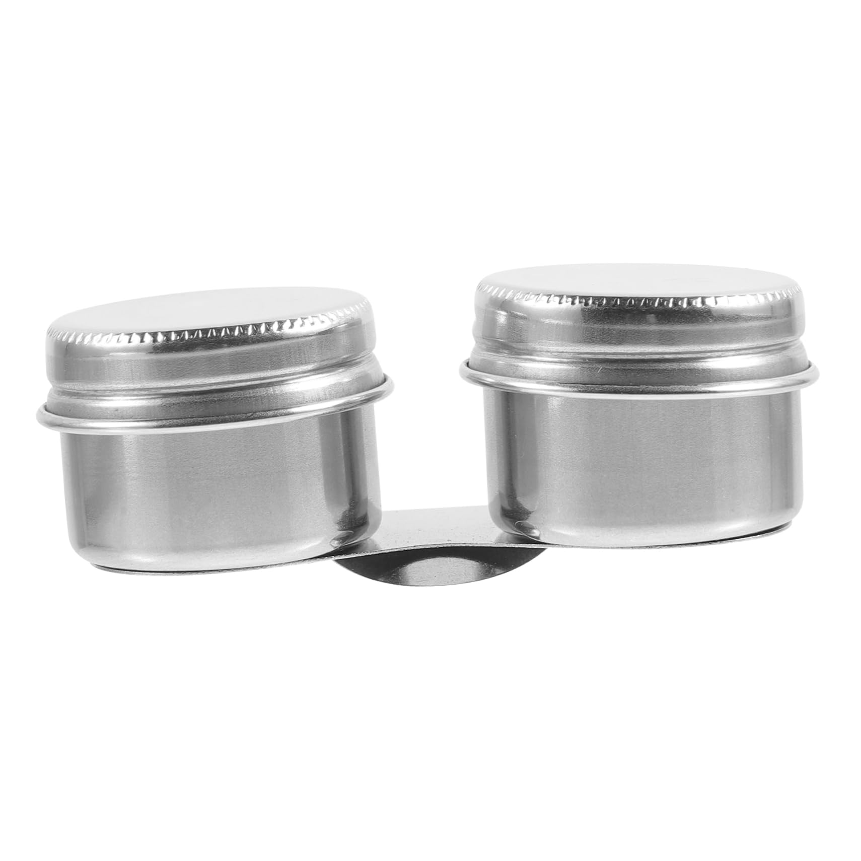 VILLCASE 3 Pz pennellessa spazzolatrice lavartice penelli coprifilo ermetico Polacco Perdere Sbarra Tazza per tavolozza Olio in Acciaio Inossidabile Tazze per tavolozze Professionali Silver