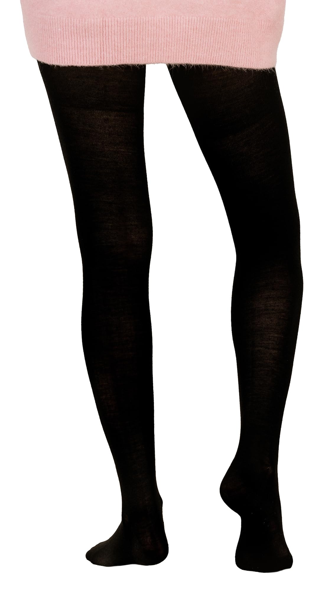 Steve Madden Women's Black Steven Merino Wool Tights For Fleece Lined Thermal Tights For Winter (S-M, )