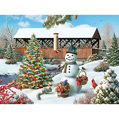 Bits and Pieces 1000 Stück Puzzle für Erwachsene Land Weihnachten 1000 Pc Winter Holiday Snowman Puzzle by Artist Alan Giana Cover