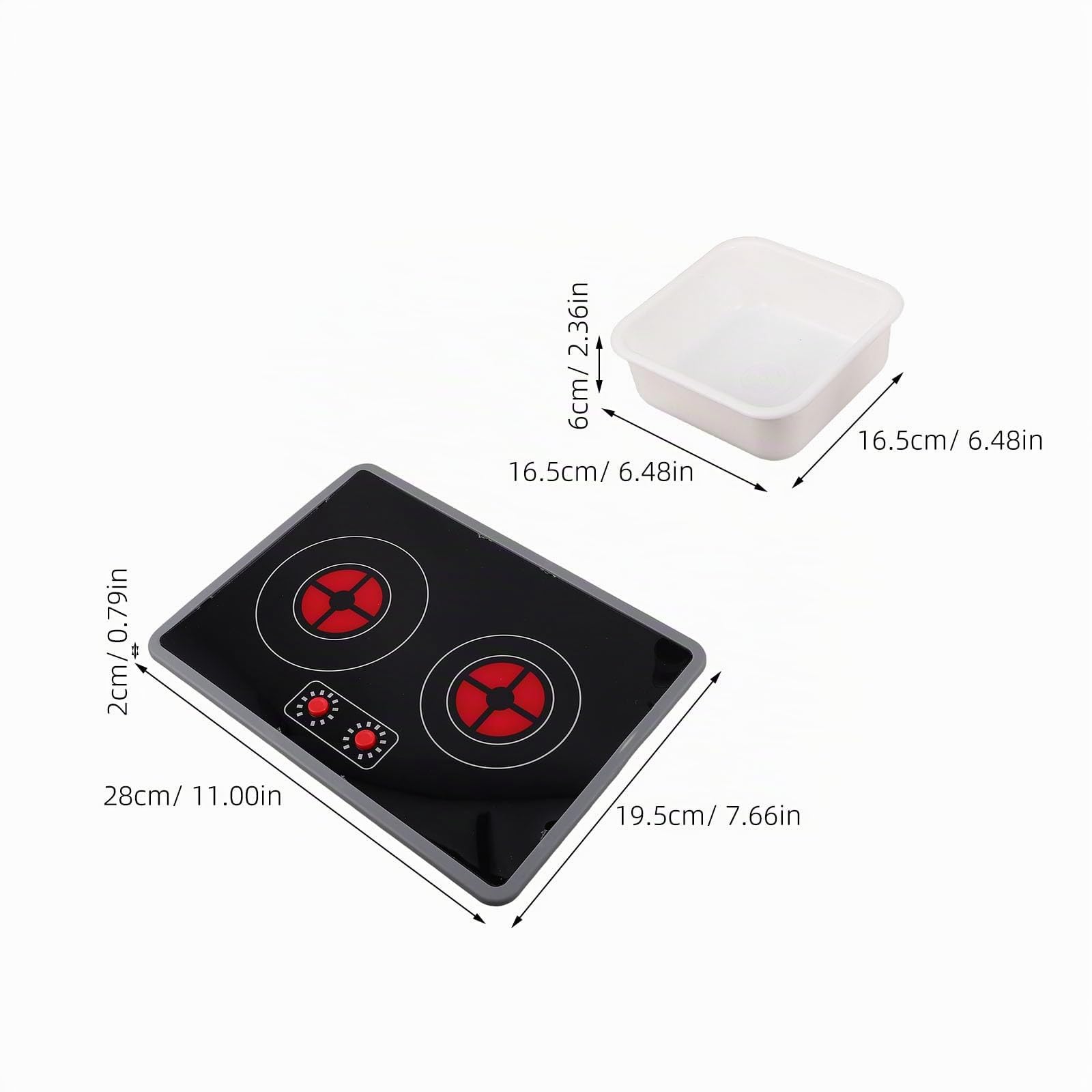 BESTonZON Jouet Cuisine Électronique 3 Pièces pour Enfants Tout-Petits | Plaque Cuisson Induction Son Lumière Réalistes | Évier Robinet Accessoires Jeu de Rôle