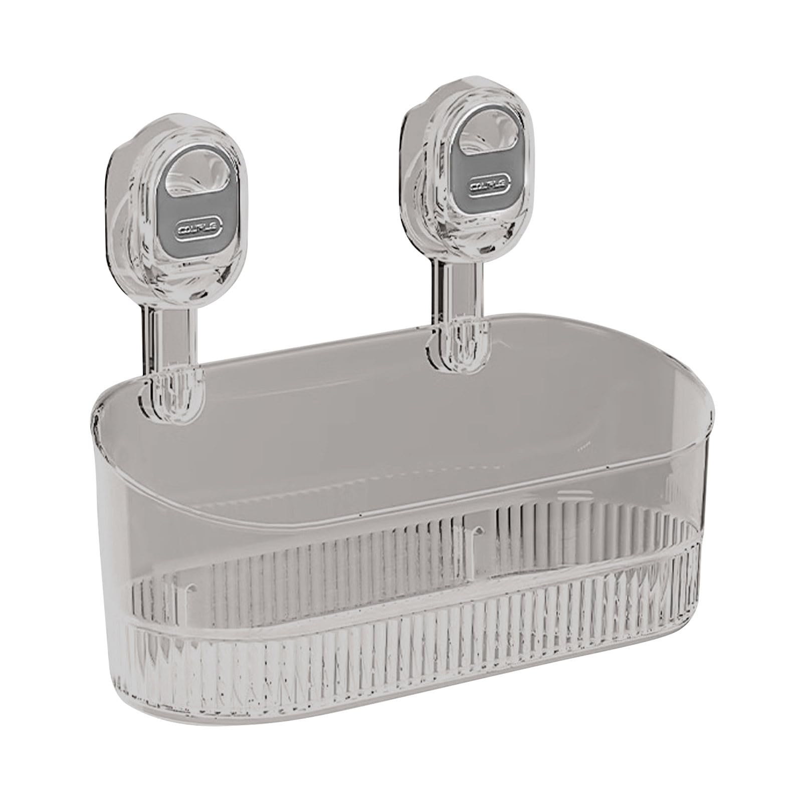 No-Drill Bathroom Suction Storage Box Large Capacity Strong Load-Bearing Suction Cup Storage Rack Storage Holder Shower Shelf for