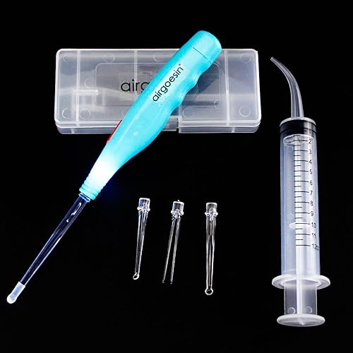 airgoesin Professional tonsil piedra Remover Pick Lighted Mango antideslizante 4 Accesorios + riego Jeringa