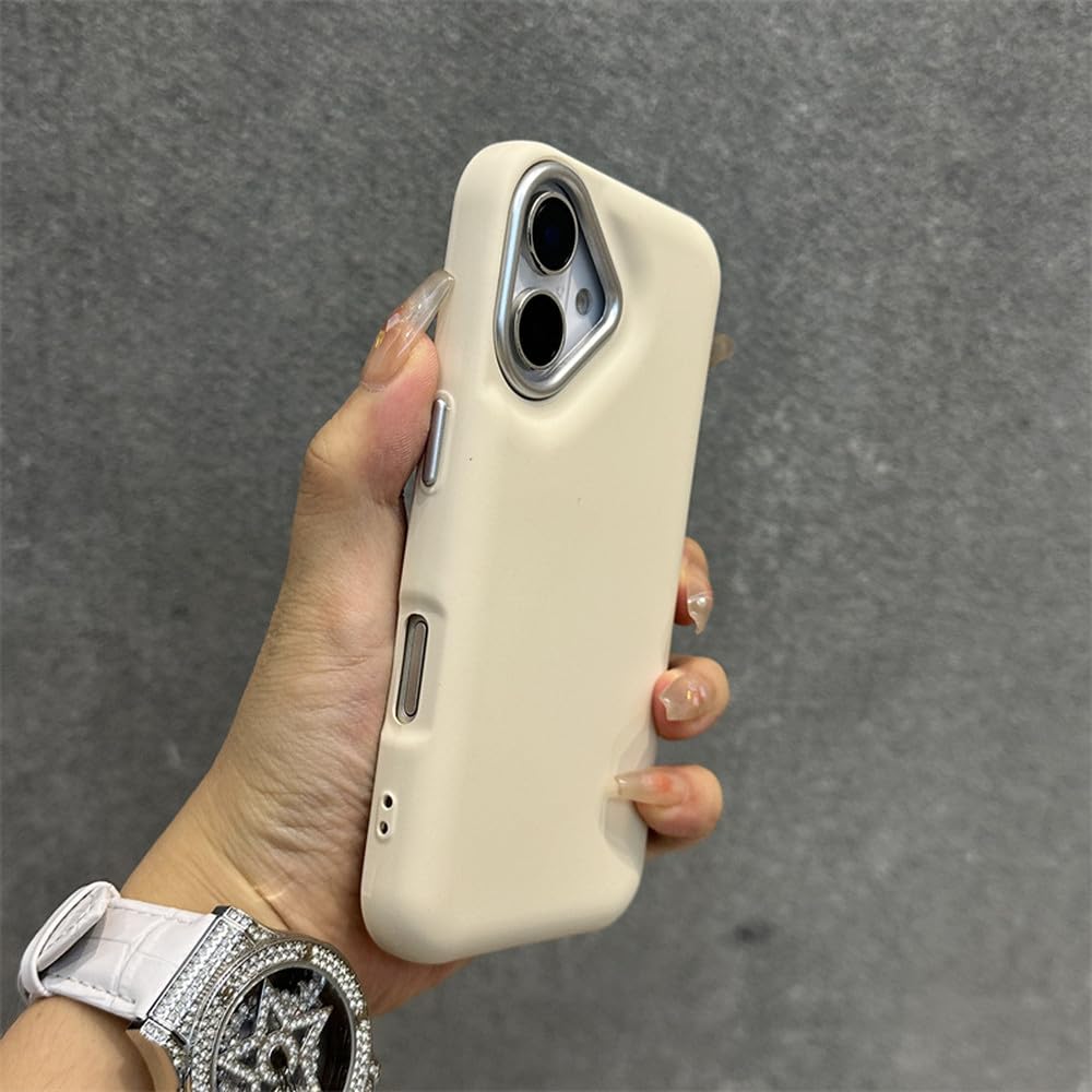 Coque iPhone 16 silicone épais antidérapant beige mat