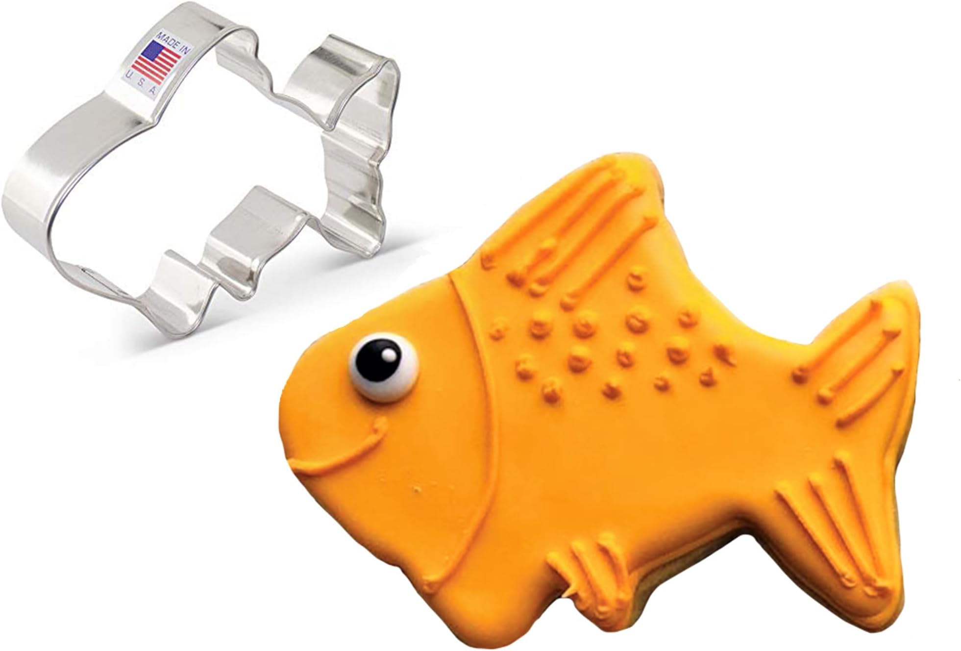 Cute/Gold Fish Cookie Cutter, 10.2 cm