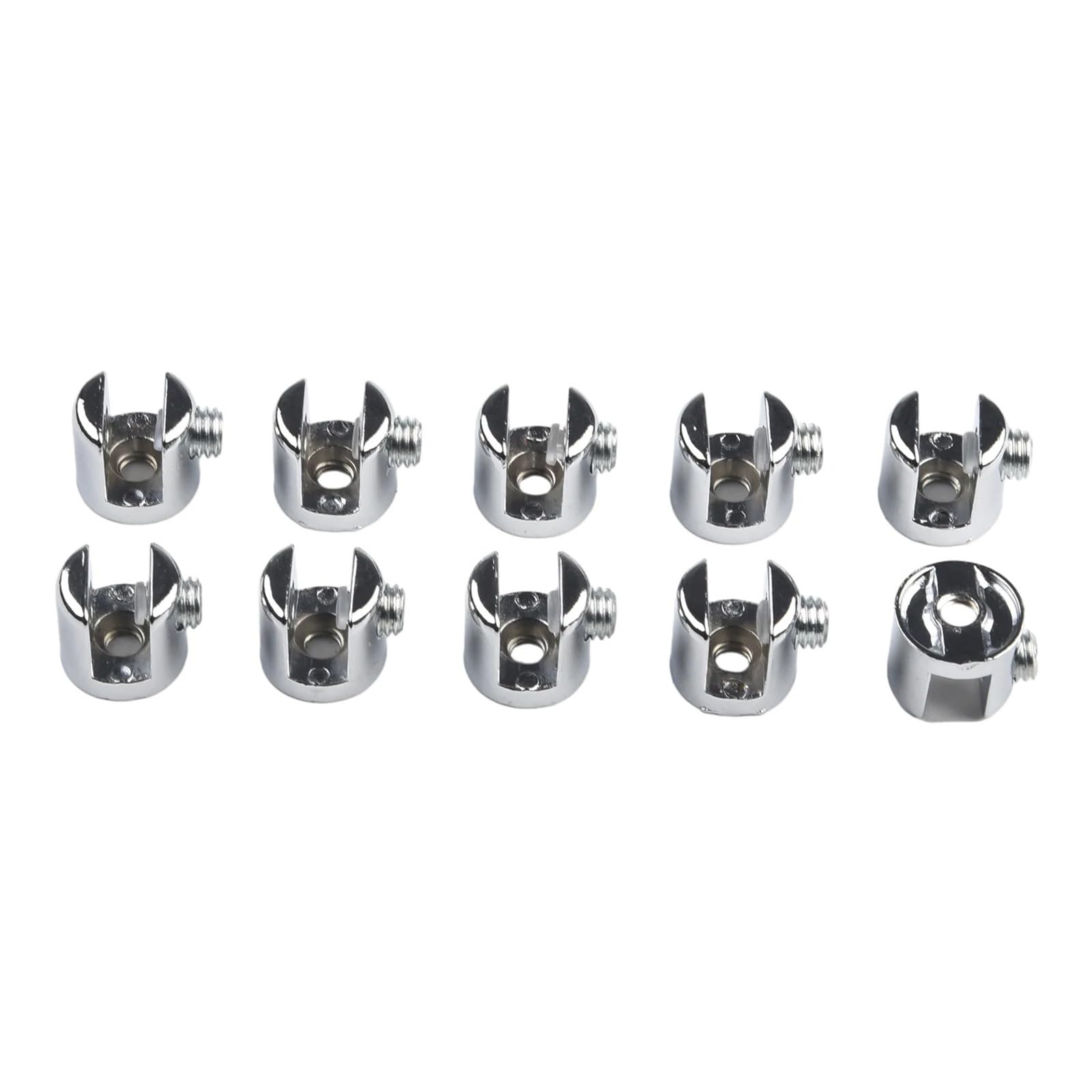Glass Clamps 10pcs Glass Clamp Brackets Clip Zinc Alloy Fixed 6-8mm Bathroom Mirror Tight Clips Holder Hardware Bracket