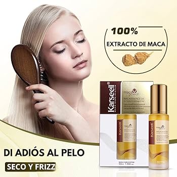 Karseell MACA CARE SYSTEM- Sérum Capilar de Aceite de Argán Marroquí,  Aceite Pelo, Reparación Profunda, Colágeno, Pelo Seco y Dañado- 50 ml. :  Amazon.es: Belleza