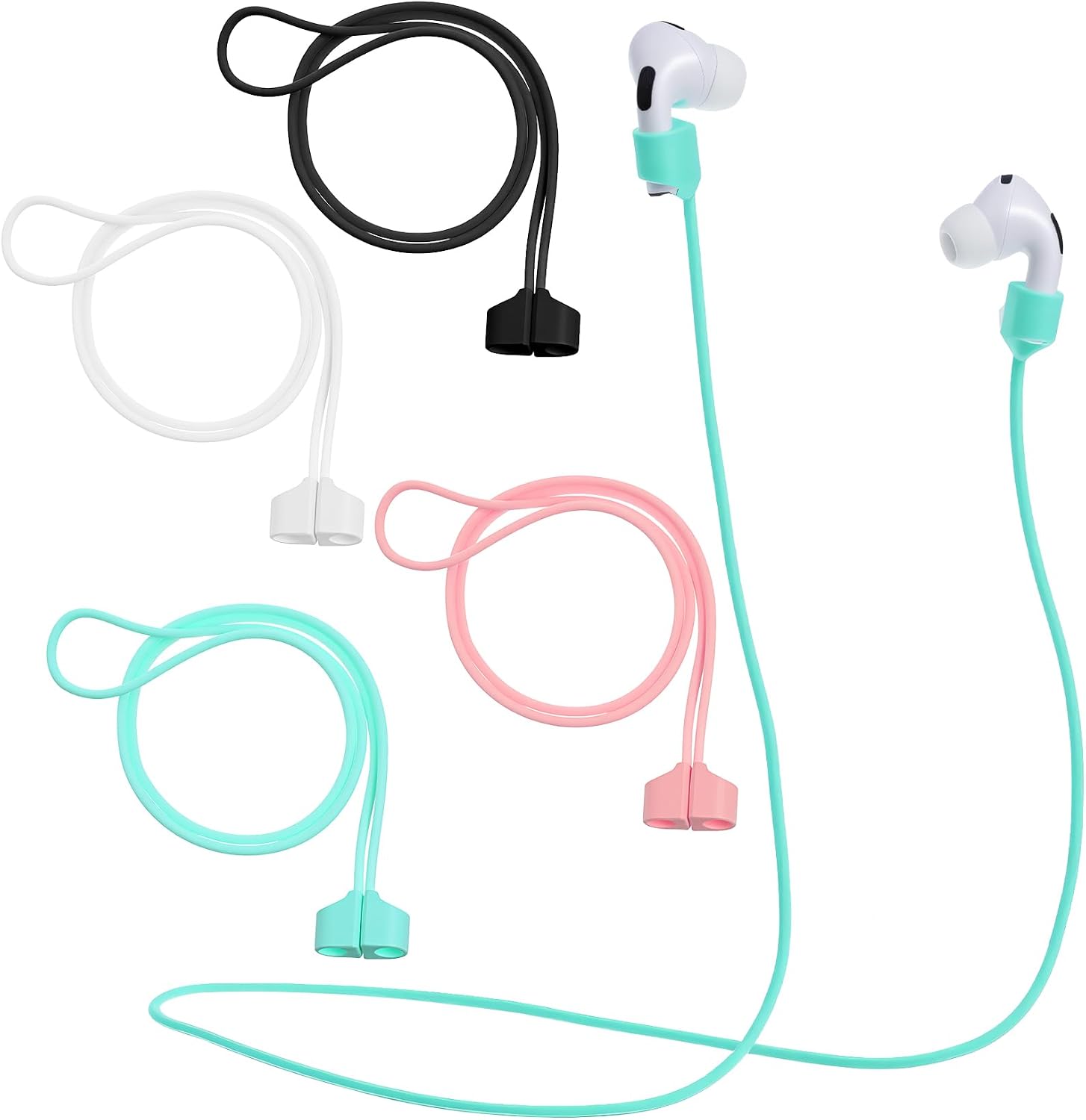 4 Pcs Earbud Strap, Earplug Lanyard Anti-Lost
