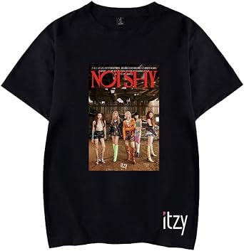 ITZY T-Shirt New Album Not Shy Tshirt Lia YeJi RyuJin Yuna Tee Shirt for Girls