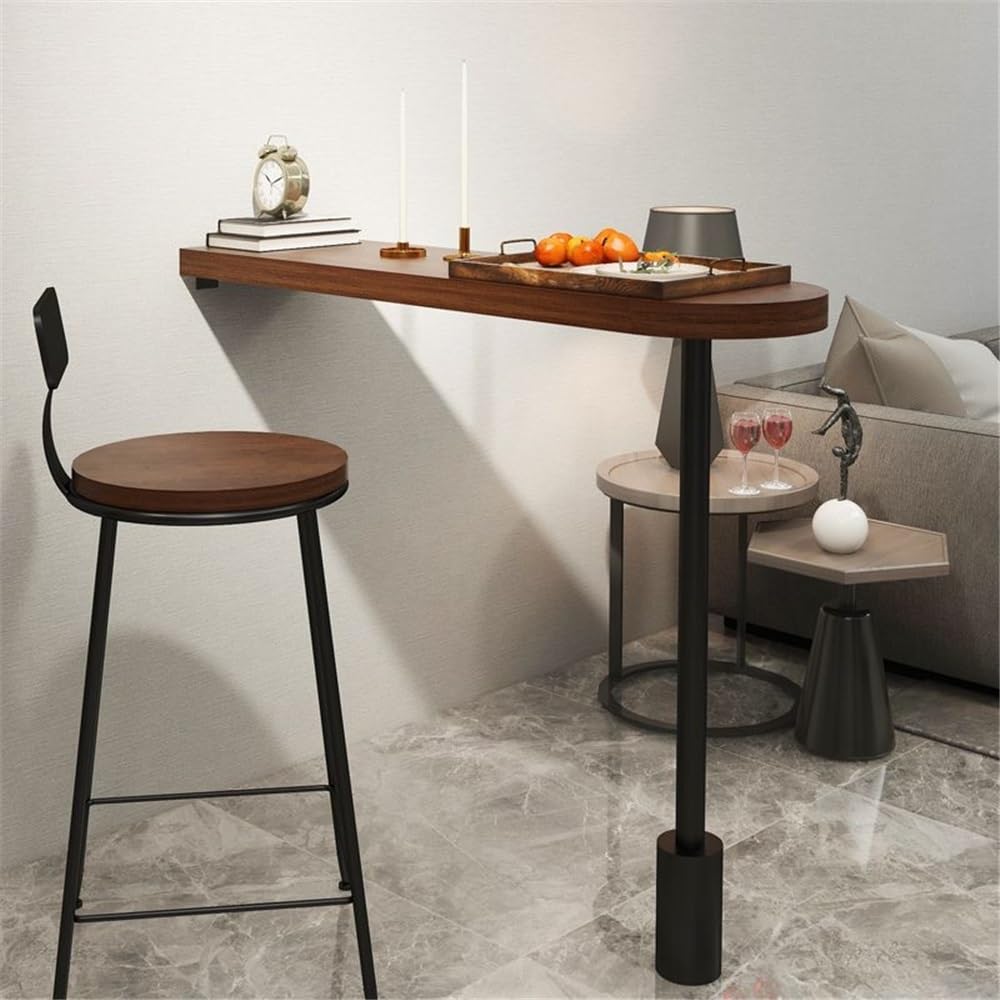 Table de Bar Table de Bar Simple en Bois for Salon, cloison Cuisine, Table à Manger Haute(Petit)